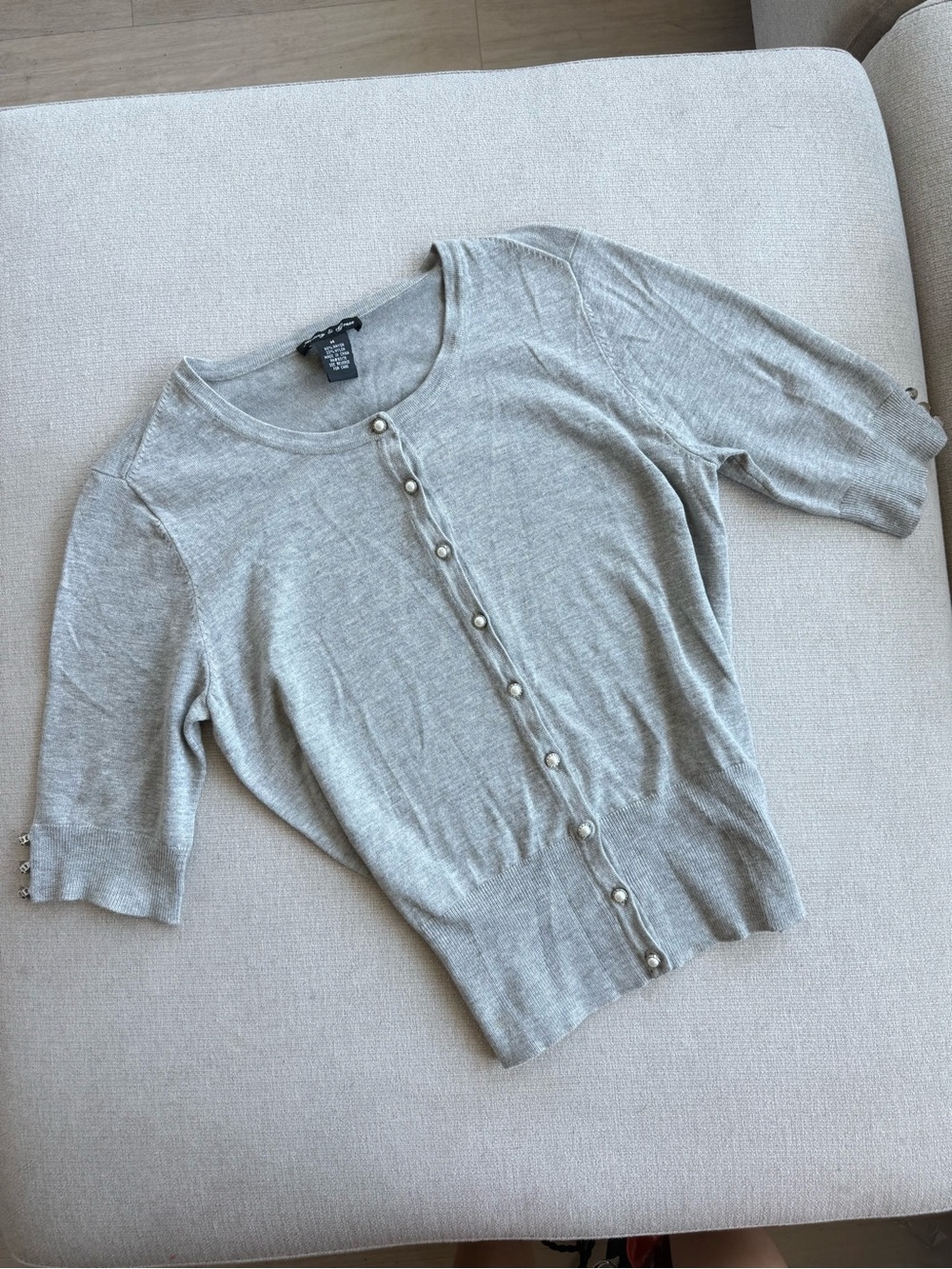 Audrey & Grace Pearl button up cardigan